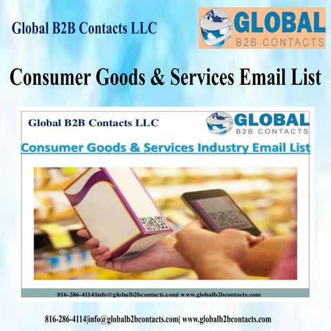 Consumer goods &amp; services email list