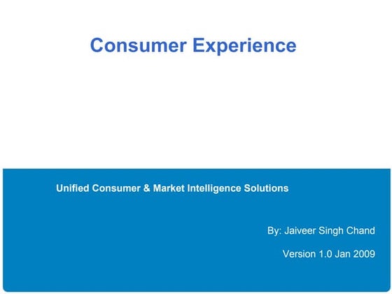 Learn about consumer intelligence to enhance consumer experience 