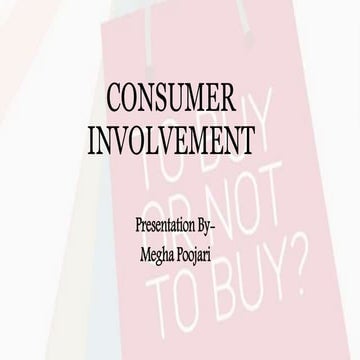 Consumer involvement