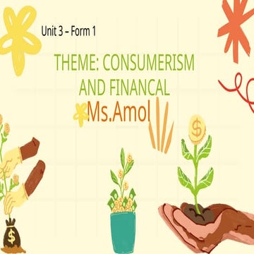 Consumerism and financaL TOPIC OF FORM 2 | PPTX