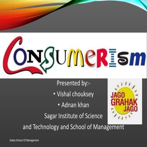 ppt on Consumerism 