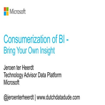 Consumerization of BI - Bring Your Own Insight