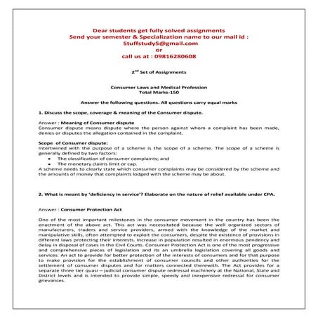 Consumer laws and medical profession