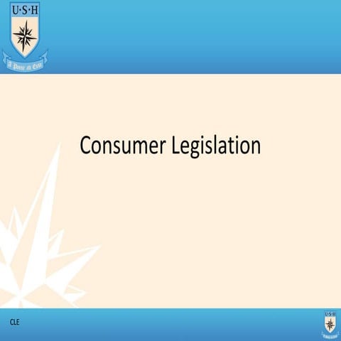 Consumer Legislation1  T2