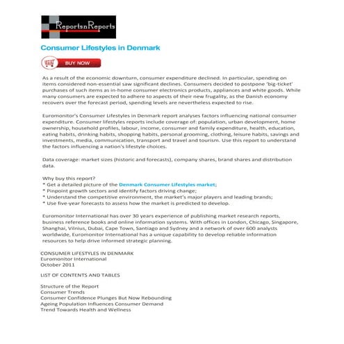 Consumer lifestyles in denmark