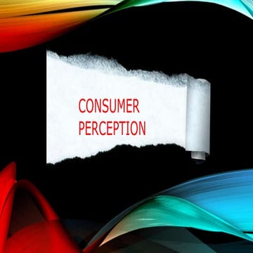 Consumer perception