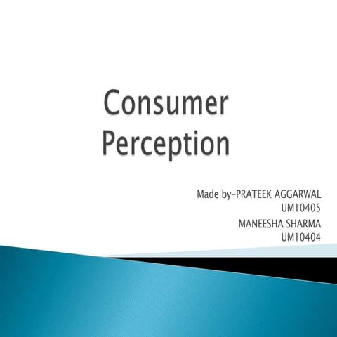 Consumer perception by 404,405