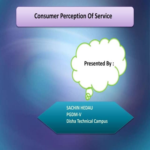Service Marketing - Perception and expectation of services | PPT
