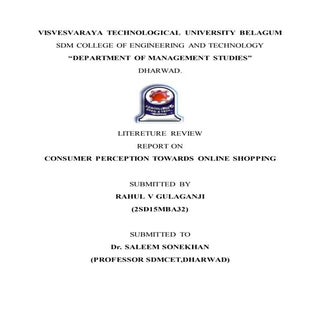 Consumer perception towords online ...