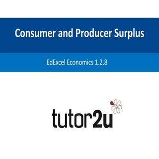 Consumer producer surplus