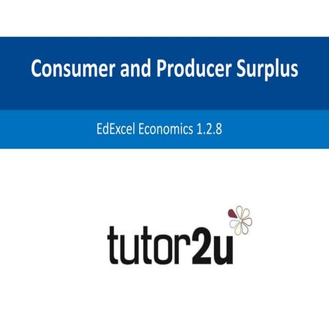 Consumer producer surplus