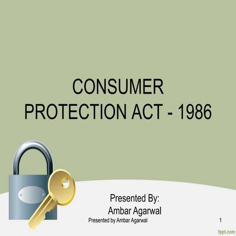 Consumer protaction act 1986