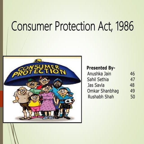 Consumer protection 