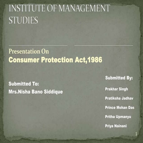 Consumer protection act