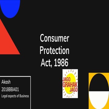 Consumer protection act 1986