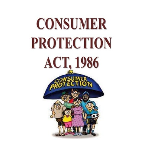 Consumer protection act, 1986