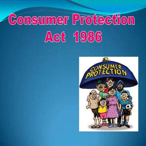 Consumer protection Act,1986