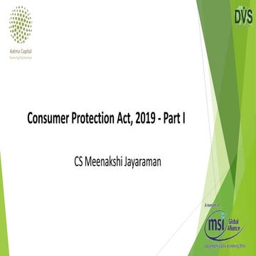 Consumer Protection Act, 2019 - Part 1