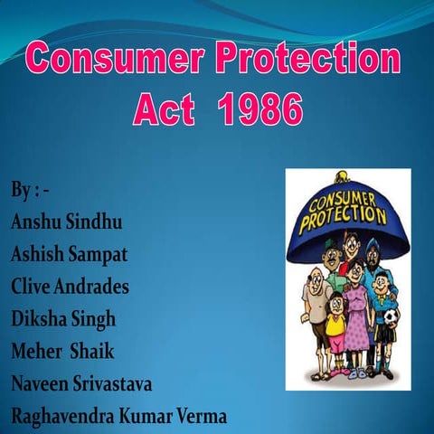 Consumer protection act presentation 