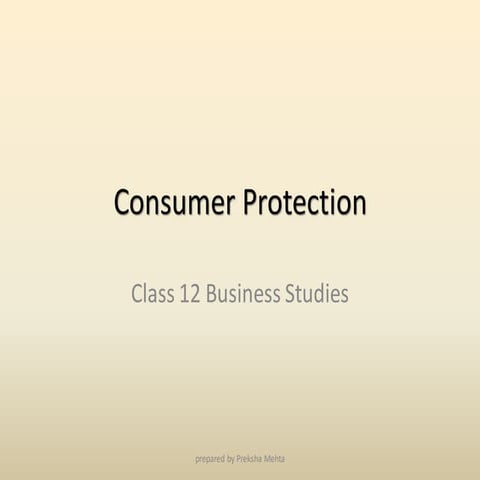 Consumer Protection