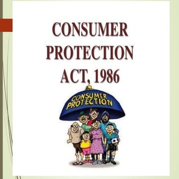 Consumer protetion act 1986