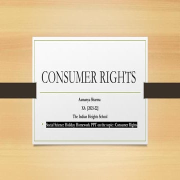 Consumer rights ppt