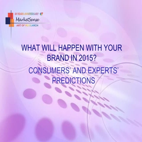 Consumers and experts