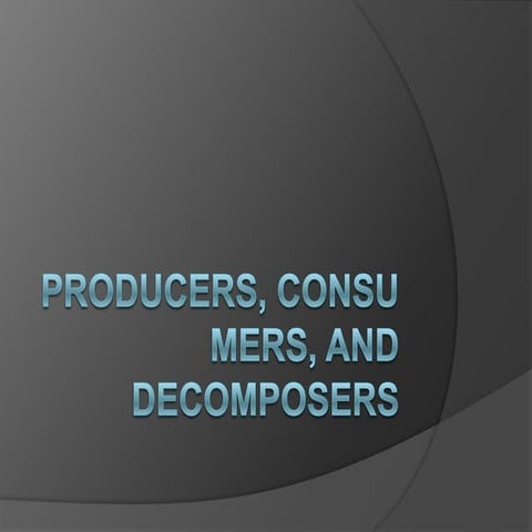 Consumers and Decomposers