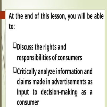 CONSUMERS RIGHTS TALKS ABOUT CONSUMERS RIGHTS
