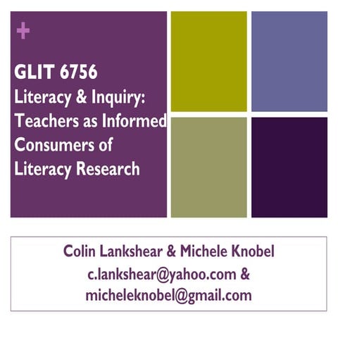 Teachers as Consumers of Literacy Research