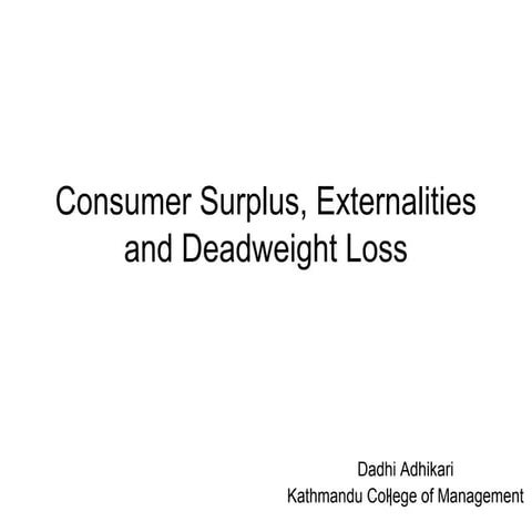 Consumer surplus