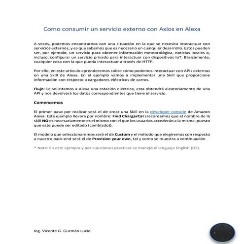 Consumiendo un servicio externo con Axios en Alexa