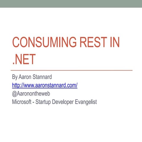 Consuming REST in .NET