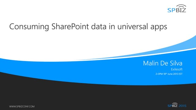 Consuming SharePoint data in universal apps