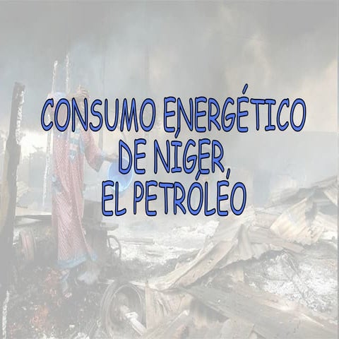 CONSUMOS ENERGÉTICOS DE NÍGER, EL PETRÓLEO