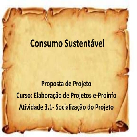 Consumo sustentável socialização