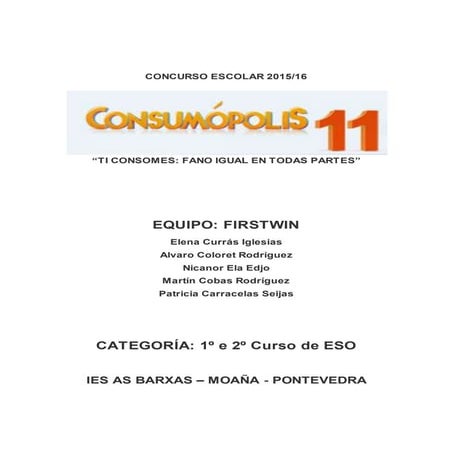 Memoria Consumópolis FIRSTWIN