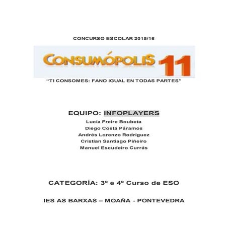 Memoria Consumópolis INFOPLAYERS