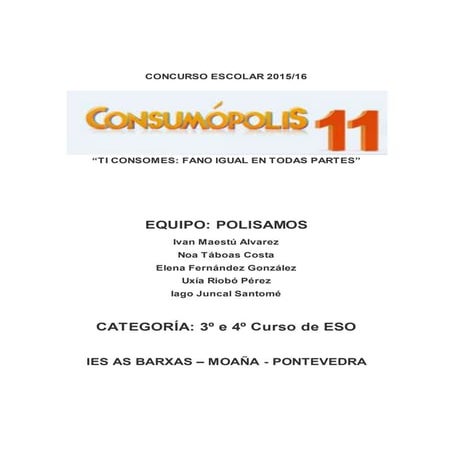 Memoria Consumópolis POLISAMOS