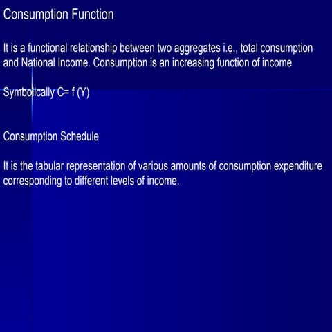 Consumption function
