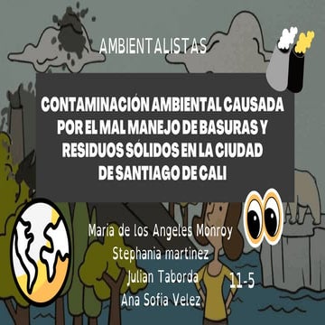 Folleto.pdfContaminación ambiental causada por el mal manejo de basuras ...