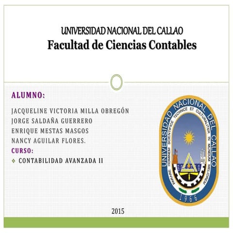 Contabilidad Avanzada II