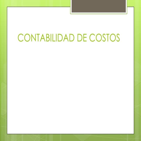 Contabilidad de costos