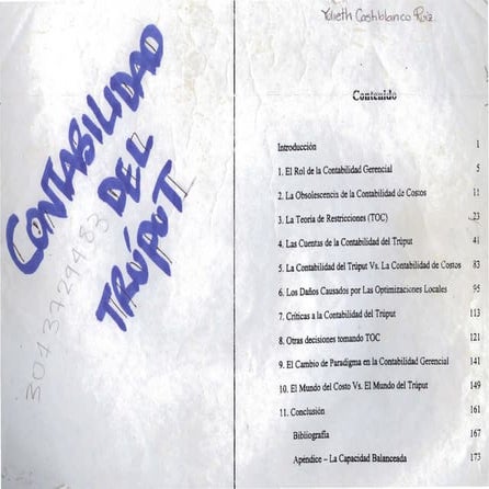 Contabilidad del trúput