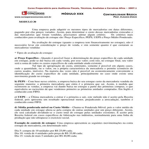 Contabilidade basica peps ueps