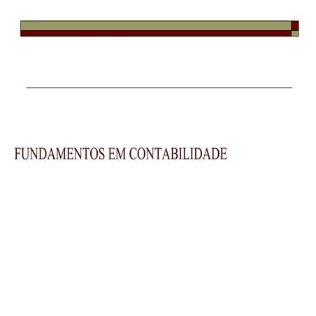Contabilidade fundamentos