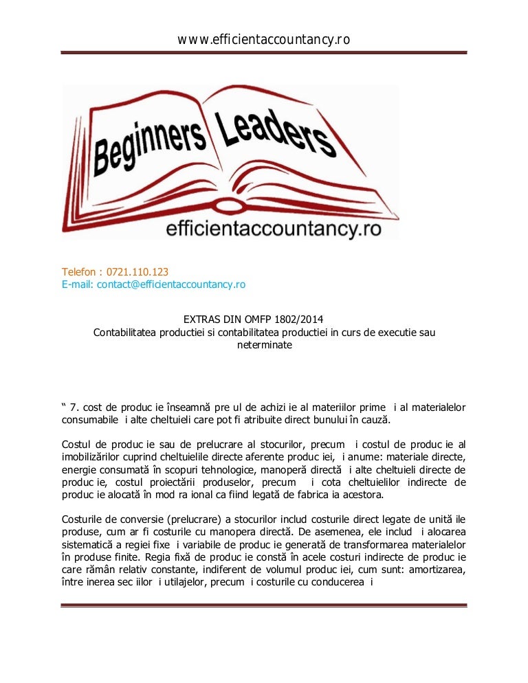 Contabilitatea Productiei