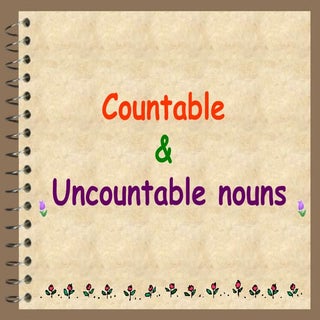 Countable and uncountable nouns
