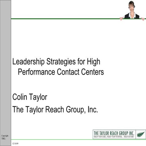 Contact Center Leadership Strategies