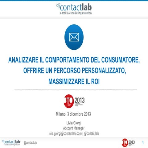 CONTACTLAB - BTO Buy Tourism Online 2013 - Livia Giorgi